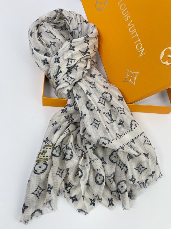 LV專櫃2023最新秋冬色系路易威登經典印花羊絨大長巾女士披肩 mmyj2371